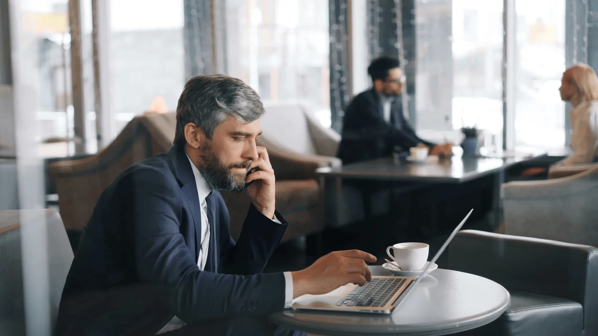 Real estate agent on a phone call