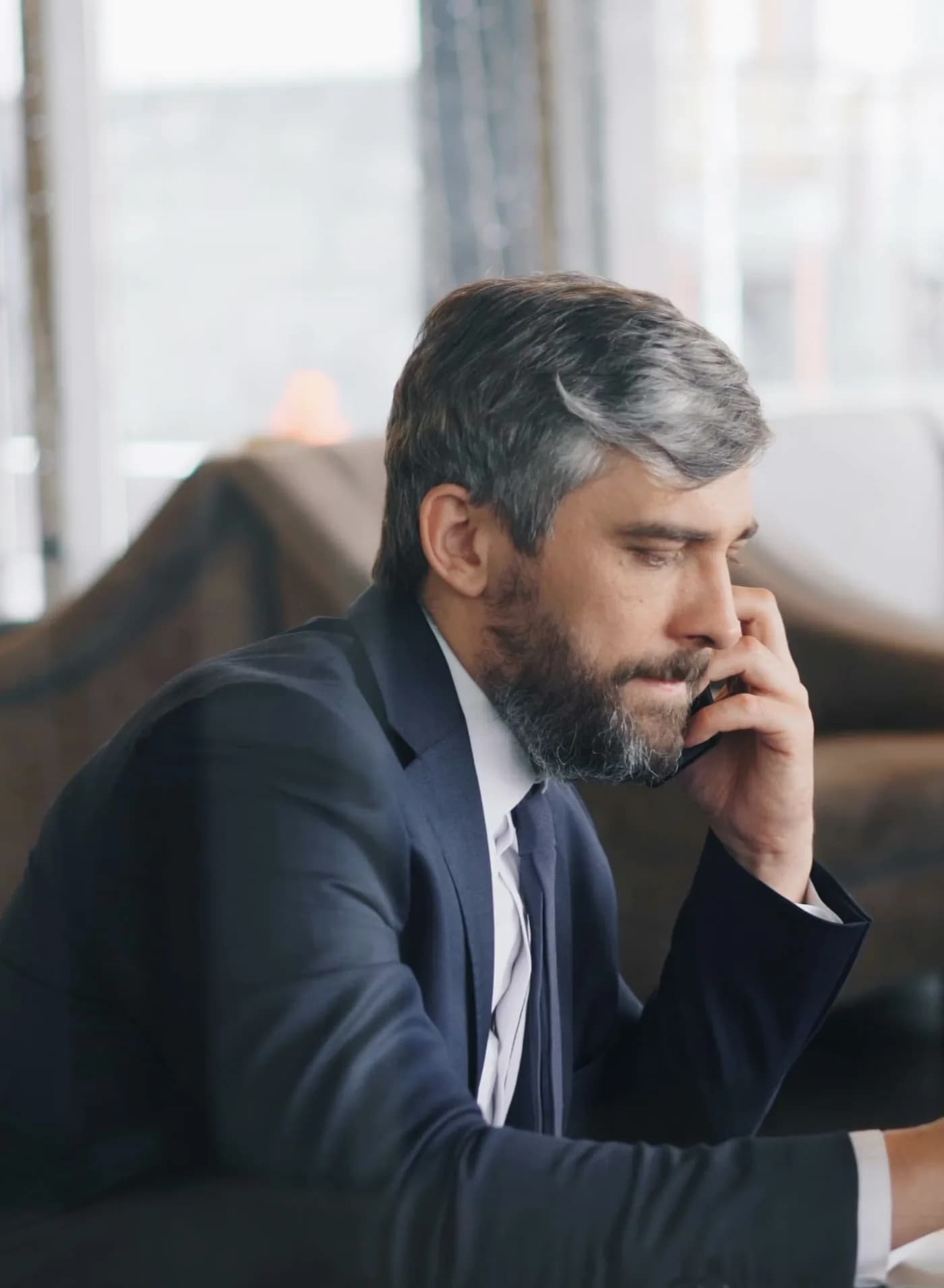 Real estate agent on a phone call